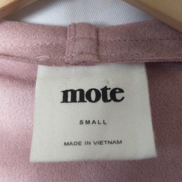 Mote Pink Barbiecore Soft Dusty Rost Blazer Jacket Size Small - Picture 2 of 3